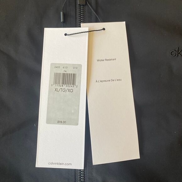 Calvin Klein Water Resistant Bomber Jacket Black XL - Picture 2 of 7